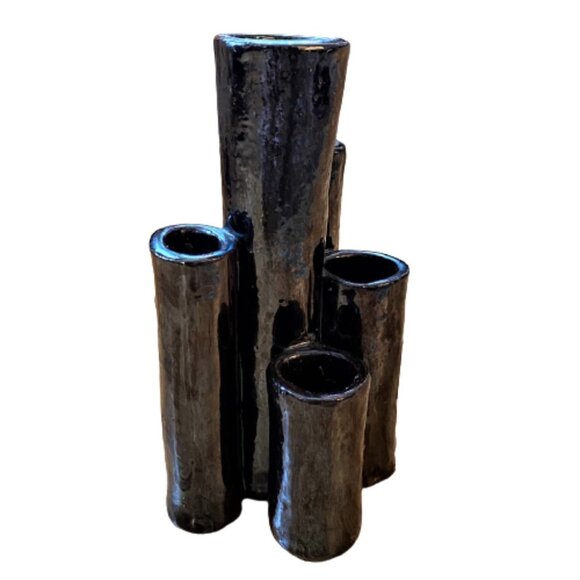6 hole multi hole & height ceramic glazed bud vase - Picture 11 of 16